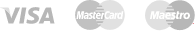 Logá akceptovateľných platieb: Visa, Master Card, Maestro